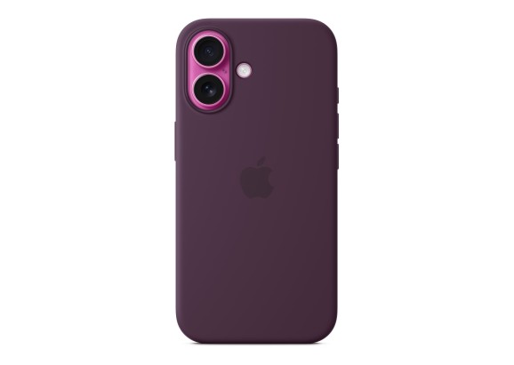 Чехол для iPhone 16 Silicone with MagSafe сливовый