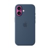 Чехол для iPhone 16 Silicone MagSafe синий деним