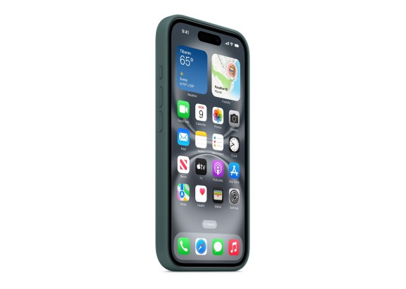 Чехол для iPhone 16 Silicone with MagSafe зеленый