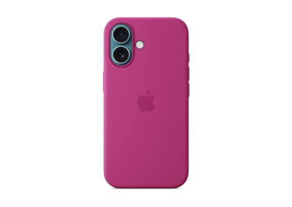 Чехол для iPhone 16 Silicone MagSafe фуксия