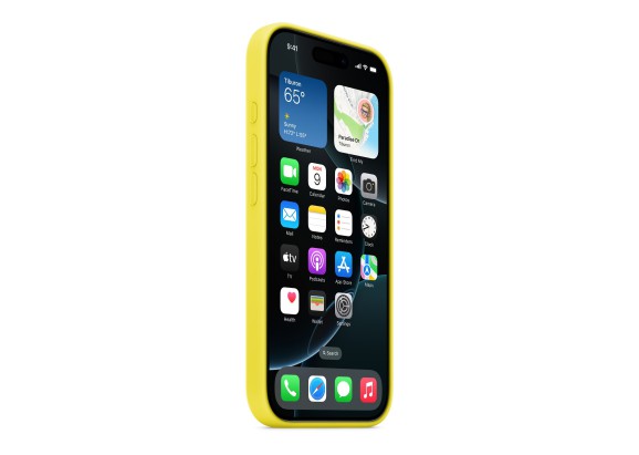Чехол для iPhone 16 Pro Silicone MagSafe желтый