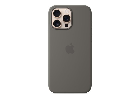 Чехол для iPhone 16 Pro Max Silicone with MagSafe серый