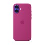 Чехол для iPhone 16 Plus Silicone MagSafe фуксия