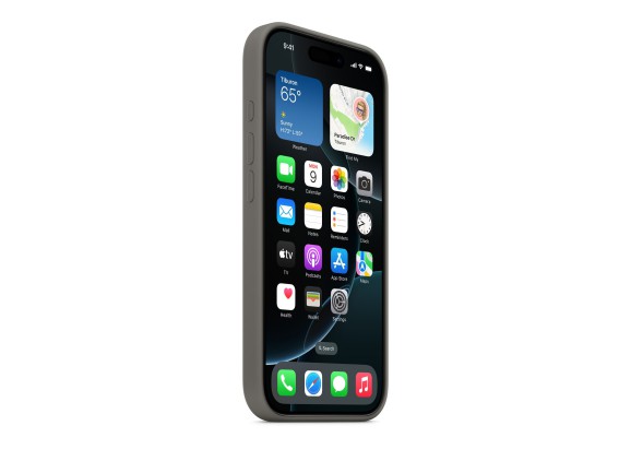 Чехол для iPhone 16 Pro Silicone MagSafe серый