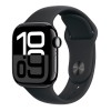 Apple Watch Series 10 42mm Jet Black Aluminium Sport Band Black S/M