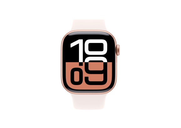 Apple Watch Series 10 46mm Rose Gold Aluminium Case, Sport Band Rose M/L
