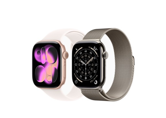 Apple Watch Series 11 46mm Rose Gold Aluminium Light Blush Sport Band M/L