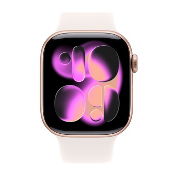 Apple Watch Series 11 42mm Rose Gold Aluminum Light Blush Sport Band S/M