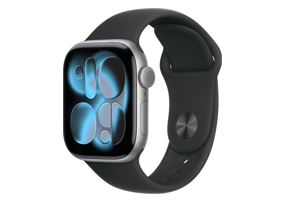 Apple Watch Series 11 46mm Space Grey Aluminium Black Sport Band M/L