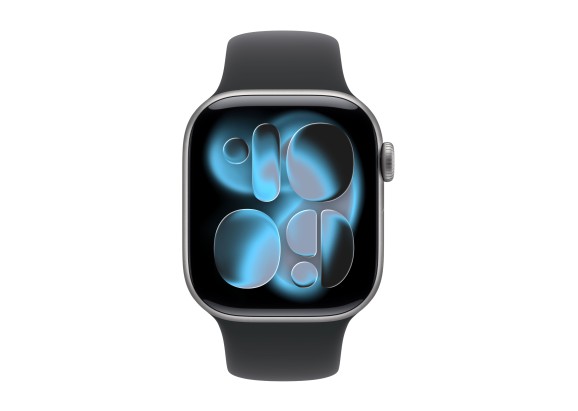 Apple Watch Series 11 46mm Space Grey Aluminium Black Sport Band M/L