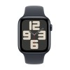 Apple Watch SE 2024 44mm Midnight Aluminium Case, Sport Band (Midnight) M/L
