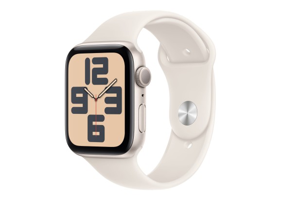 Apple Watch SE 2024 40mm Starlight Aluminium Case, Sport Band (Starlight) S/M